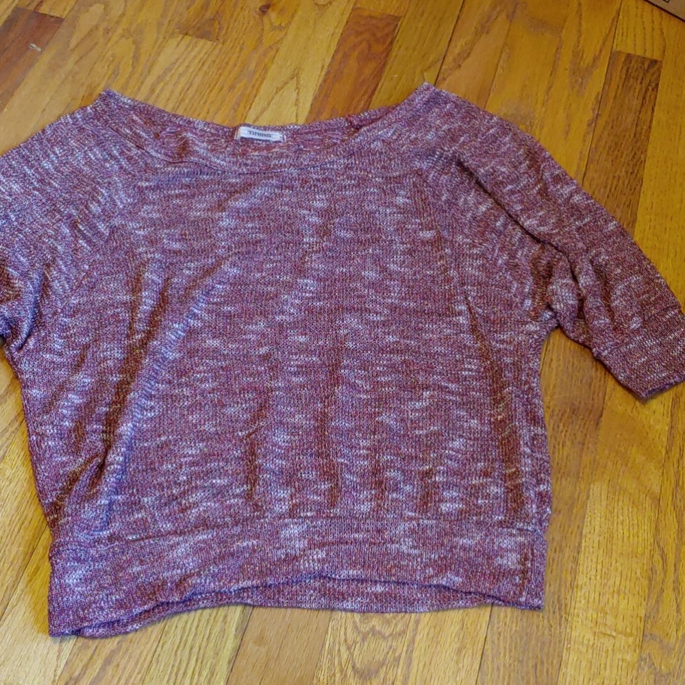 Off the shoulder light sweater